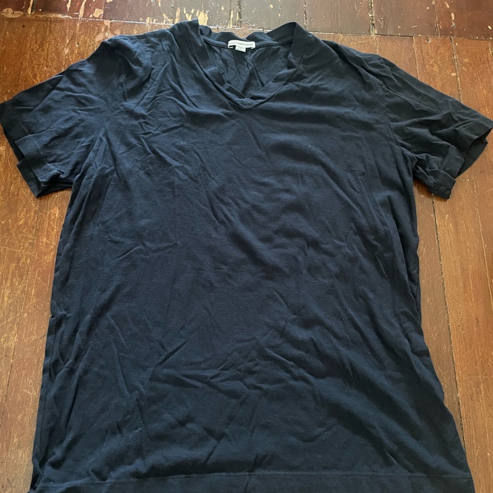 James Perse Dark Blue V-Neck Tee